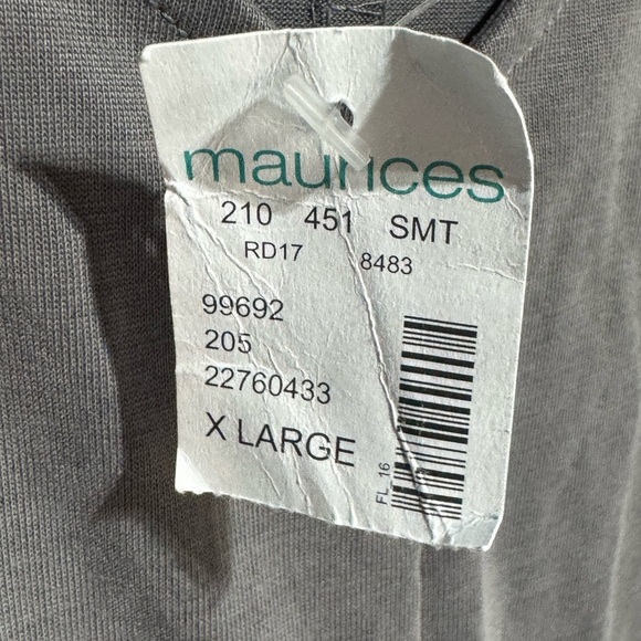 NWT Maurices Gray V-Neck Jumpsuit with Elastic Waist Size XL - Picture 2 of 4